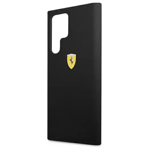 Ferrari Liquid Silicone Metal Logo Case for Samsung Galaxy S22 Ultra Black Foto 6