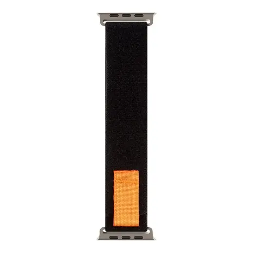 OBAL:ME Textile Strap for  Apple Watch 42-49mm M-L Black|Orange Foto 2