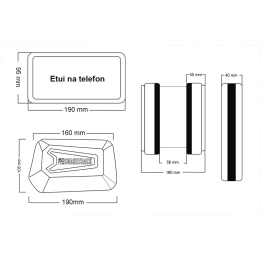 Snake Track bike frame double bag Фото num