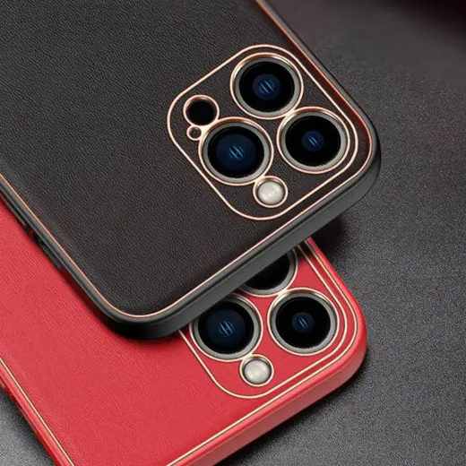 Dux Ducis Yolo elegant case made of soft TPU and PU leather for iPhone 13 Pro red Foto 6