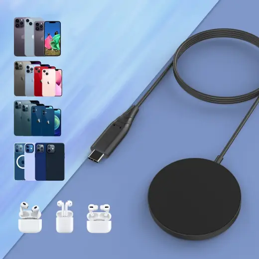 Choetech magnetic wireless charger 15W MagSafe for iPhone 12|13|14 black (T518-F-BK) Foto 4