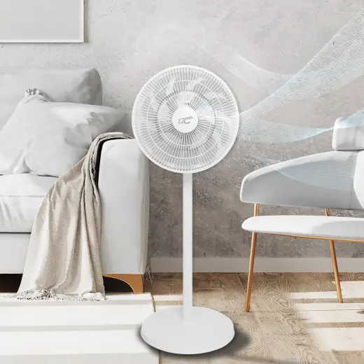 Standing Fan WT112 45W 12" digital display, remote, oscillation, white Foto 3