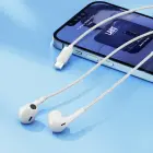 QCY LH1 In-Ear Wired Headphones with Remote and Microphone 1.15m - White Foto 5