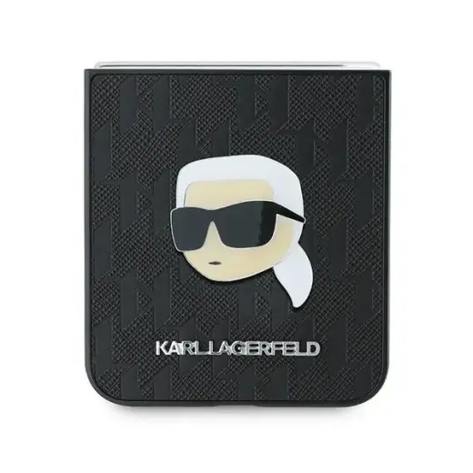 Original Case KARL LAGERFELD Saffiano Monogram KLHCZF6PGKSKIHK for Samsung Galaxy Z Flip 6 black Foto 5