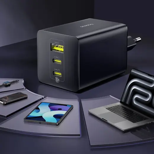 Baseus EnerFill FE11 100W Wall Charger 2 x USB-C + USB-A - Black Foto 8