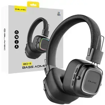 Blavec Over-ear Bluetooth Headphones BO-11 Bass Admiral (BO11-B) black (damaged packaging) Foto 2