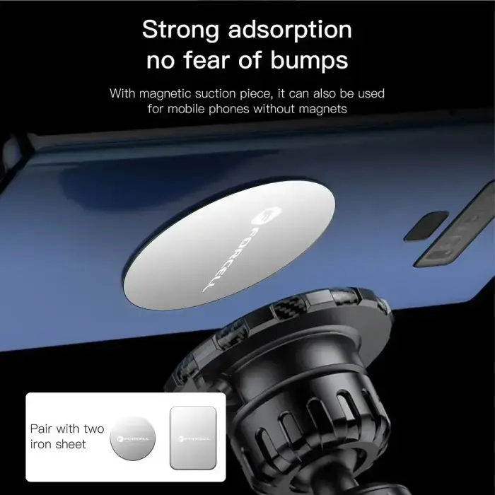 Magnetic car phone holder Forcell F-Grip MagElite air vent black Photo