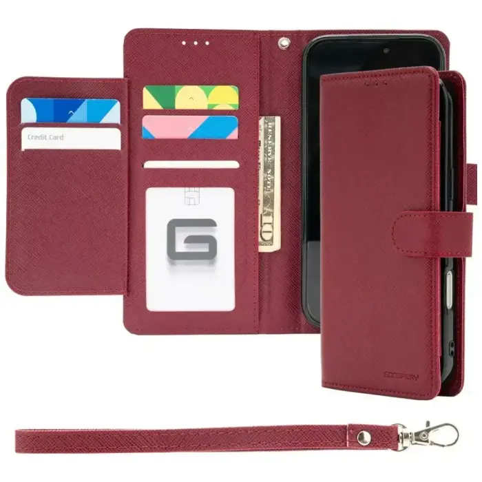 Case Mercury Essential Diary for iPhone   17 Pro Max / 18 Pro Max burgundy