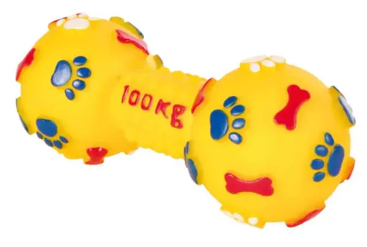 Toy for dogs : Trixie Dumbbell with sound 15cm Photo