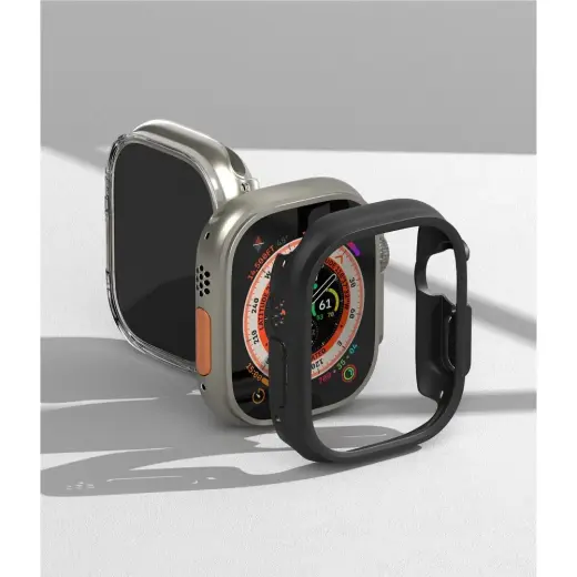 RINGKE SLIM 2-PACK APPLE WATCH ULTRA 1 | 2 (49 MM) CAURSPĪDĪGS UN MATĒTI MELNS Foto 9