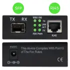 Qoltec Bidirectional Ethernet SWITCH Media Converter 1x RJ45 1x SFP| 1000Mbps | 5V Foto 3