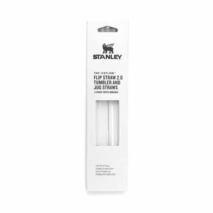 Salmiņu un tīrīšnas birstītes komplekts termokrūzēm The IceFlow Flip Straw 2.0 Tumbler 0,89/0,59L caurspīdīgs