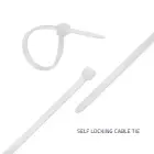 Qoltec Self-locking cable tie | 3.6*100 mm | 100 pcs. | Nylon66 | UV | White Foto 7