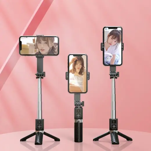 Selfie Stick MINI - with detachable bluetooth remote control and tripod - P09 BLACK Photo