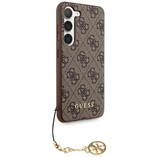 Guess 4G Charms Collection case for Samsung Galaxy A35 - brown Фото num