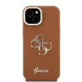 Guess Stand Camera Frame Case for iPhone 13 Brown — Photo 2