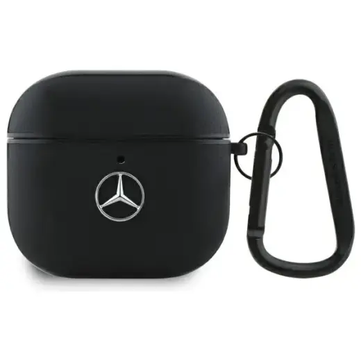 Mercedes MEA4CSLBK AirPods 4 cover        czarny|black Leather Metal Logo Фото num