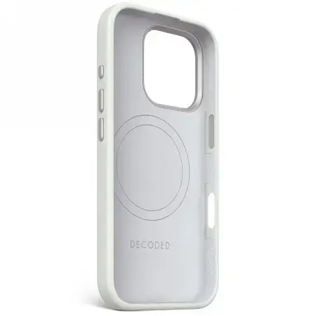 Decoded AntiMicrobial Silicone Stacks Backcover with MagSafe for iPhone 16 Pro - Gray Фото num