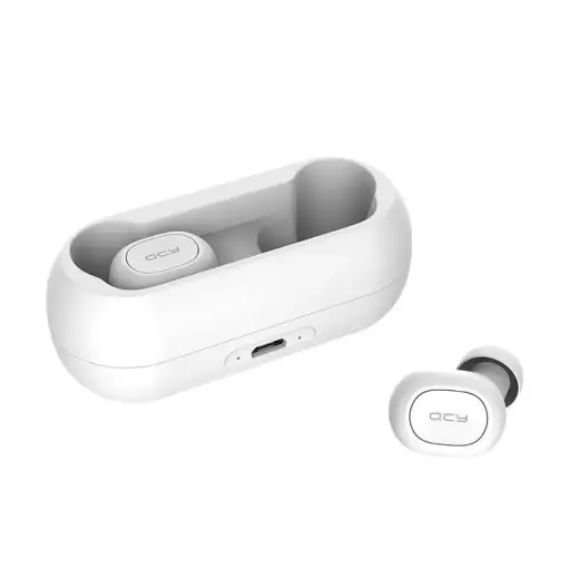QCY T1C Airpods Bluetooth 5.0 Stereo austiņas ar mikrofonu (MMEF2ZM|A) baltas Foto 3
