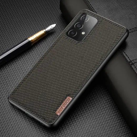 Dux Ducis Fino case covered with nylon material for Samsung Galaxy A72 4G green Photo