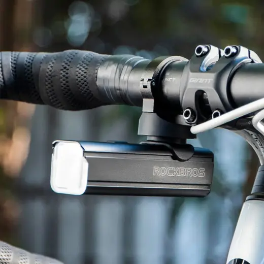 Rockbros 24610002001 front bicycle light 1000 lm + USB-C - USB-A cable - black Photo