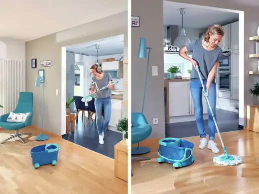LEIFHEIT Floor Cleaning Set Clean Twist Disc Mop Ergo Mobile Photo