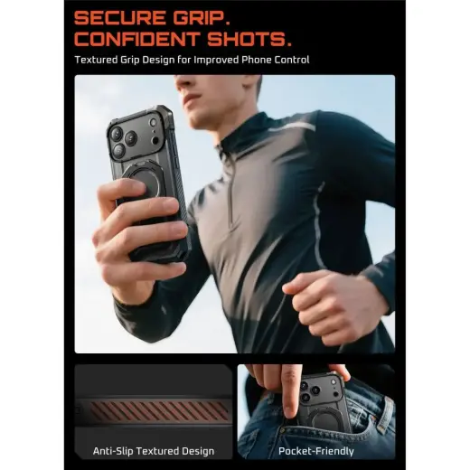 SUPCASE UB GRIP MAG MAGSAFE IPHONE 17 PRO BLACK Photo