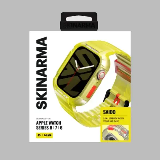 Skinarma Band+Case Saido 2in1 Apple Watch 45|44mm yellow neon Фото num