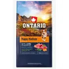 Barība kucēniem – Ontario Puppy Medium, Lamb and Brown Rice, 6,5 kg Foto 1