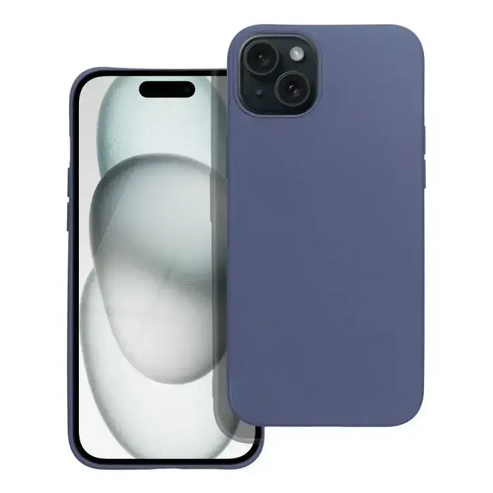 Matt maciņš telefonam iPhone 15 Plus zils