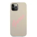 GUHCP12MLSVSGP Guess Silicone Vintage Pink Script Cover for iPhone 12|12 Pro 6.1 Grey Фото num