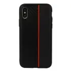 MOTO CARBON Case for Samsung Galaxy A6 Plus 2018 Black with red stripe — Photo 1