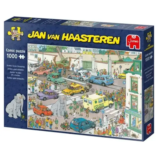 Jumbo Jan van Haasteren Jumbo geht einkaufen 1000 Teile Puzzle (20028) Foto 5