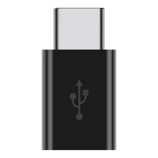 Fusion Universāls Adapteris Micro USB uz Type-C (USB-C) USB Savienojums Melns Foto 4