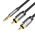 3.5mm Male to 2x RCA Male Audio Cable 3m Vention BCFBI Black Photo
