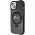 Guess Ring Stand Script Glitter MagSafe Case for iPhone 15 Plus | 14 Plus - Black — Foto 2