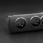 Qoltec Surge protector with Foot Quick Switch | 7 sockets | 1.5m | Black — Foto 12