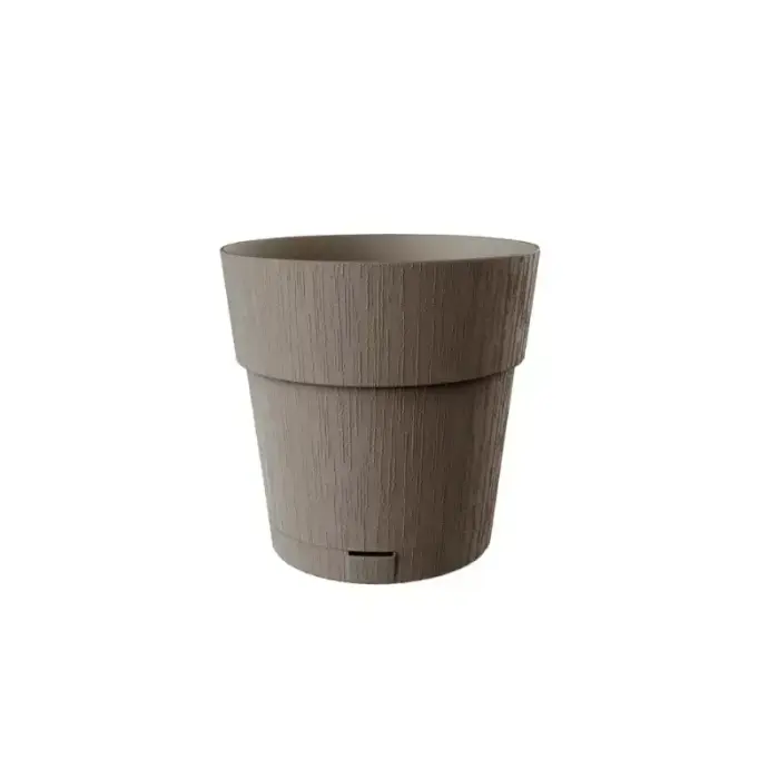 Flower pot with tray Ethica Ø15x15cm brown