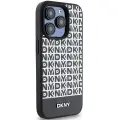 DKNY Leather Printed Pattern Metal Logo MagSafe Case for iPhone 15 Pro - Black — Foto 4