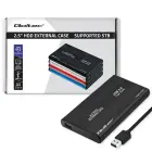 Qoltec Aluminium External Hard Drive Case HDD SSD 2.5'' SATA3 | USB 3.0 | Black Фото num