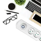 Qoltec Surge protector | 8 sockets | 1.5m | White — Foto 5