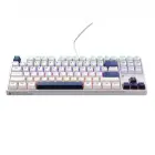 Machenike K500B-B87 Wired Mechanical Gaming Keyboard with Backlight, Red Switch - White — Фото 1
