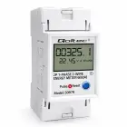 Qoltec Single-phase electronic energy consumption meter for DIN rail | RESET | periodic and continuous meter | 230V | 60A | LCD | LED | 2P Фото num