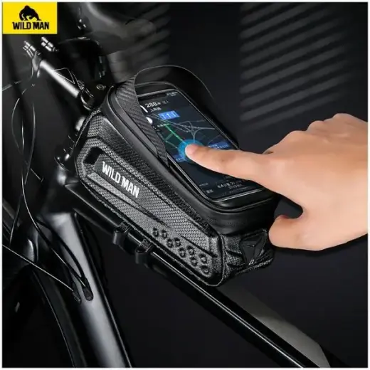 Etui|uchwyt rowerowy WILDMAN L E10S sakwa na ramę czarna|black Foto 5