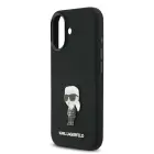Karl Lagerfeld Liquid Silicone Metal Ikonik Case for iPhone 17 Black Foto 4