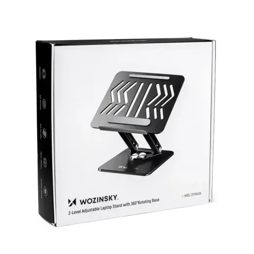 Wozinsky WRS-CPY84SB 360 Aluminum Laptop and Tablet Stand + Free Smartphone Stand - Black Photo