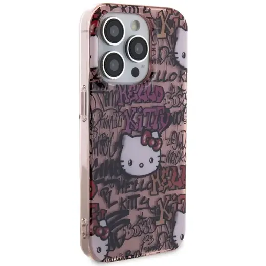 Hello Kitty HKHCP14XHDGPTP iPhone 14 Pro Max 6.7" розовый|розовый жесткий чехол IML Теги Граффити Фото num