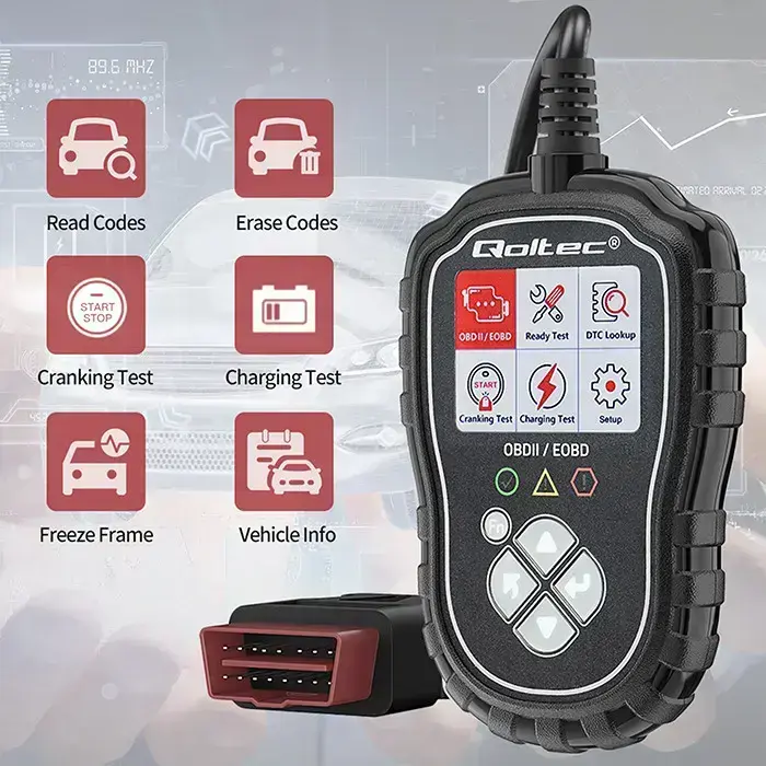 Qoltec Digital OBD2 EOBD diagnostic Tester ProLine  | 8V-25V | Dual System Foto 10