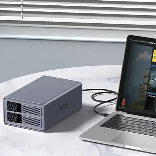 Orico 9828RU3 2 Big DAS Solution ProRAID Disk Array for 2 2.5"/3.5" SATA HDD/SSD Drives with RAID Controller - Gray Фото num