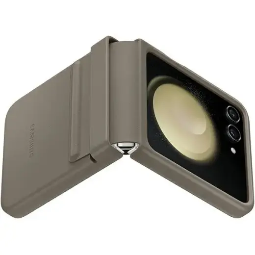 Etui Samsung EF-VF731PAEGWW Z Flip5 F731 etoupe Flap ECO-Leather Case Foto 3